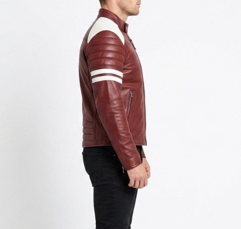 The Belfast Brawler | Cinematic Red & White Biker Leather Jacket