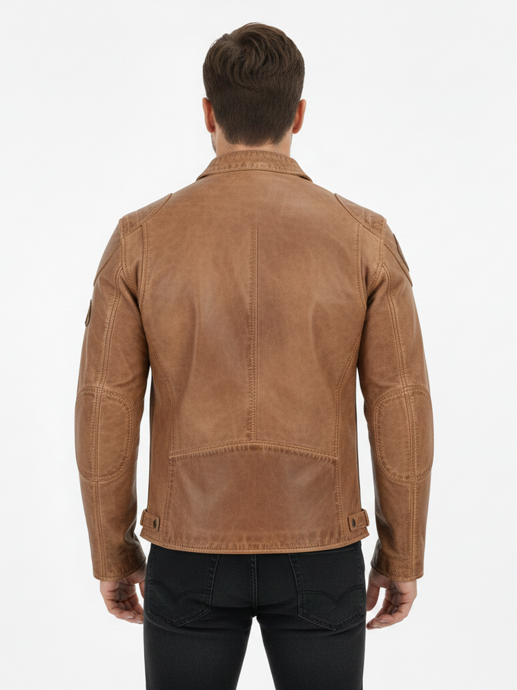 The London Rider Heritage British Biker Leather Jacket