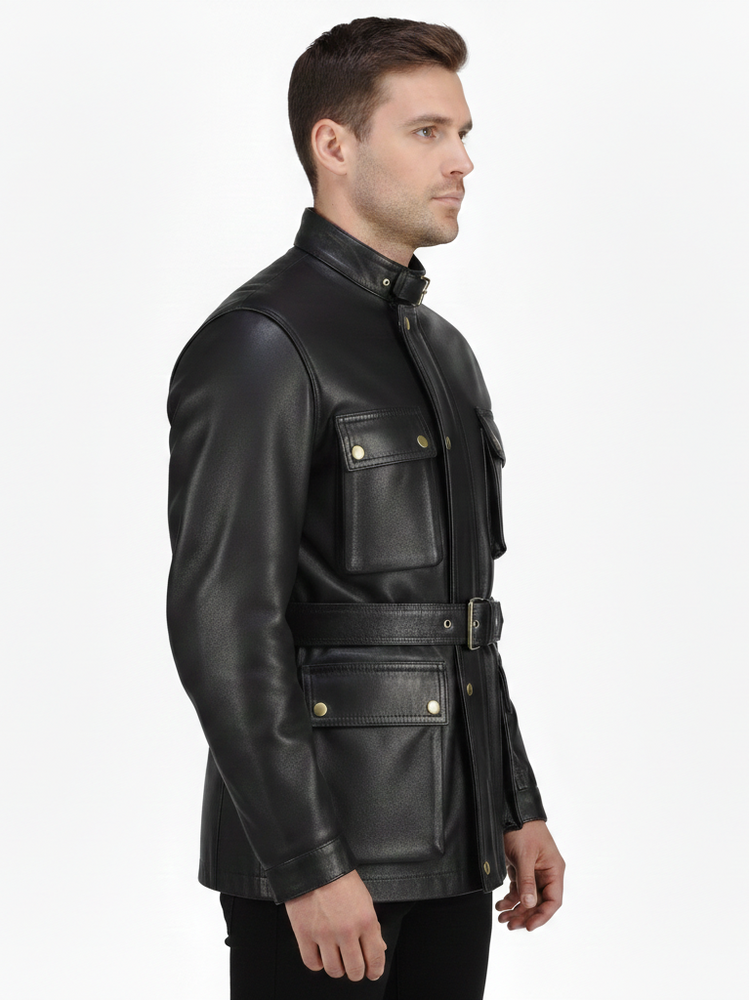 Men's Liverpool Premium Long Leather Jacket