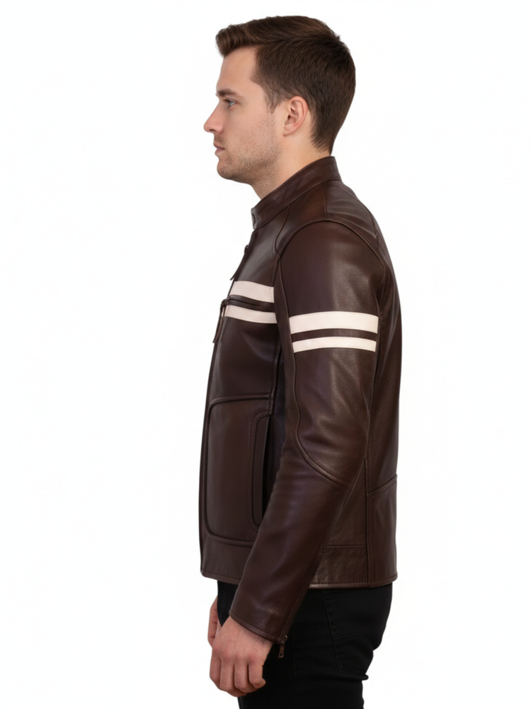 The Cambridge Cruiser | Vintage Brown Leather Jacket