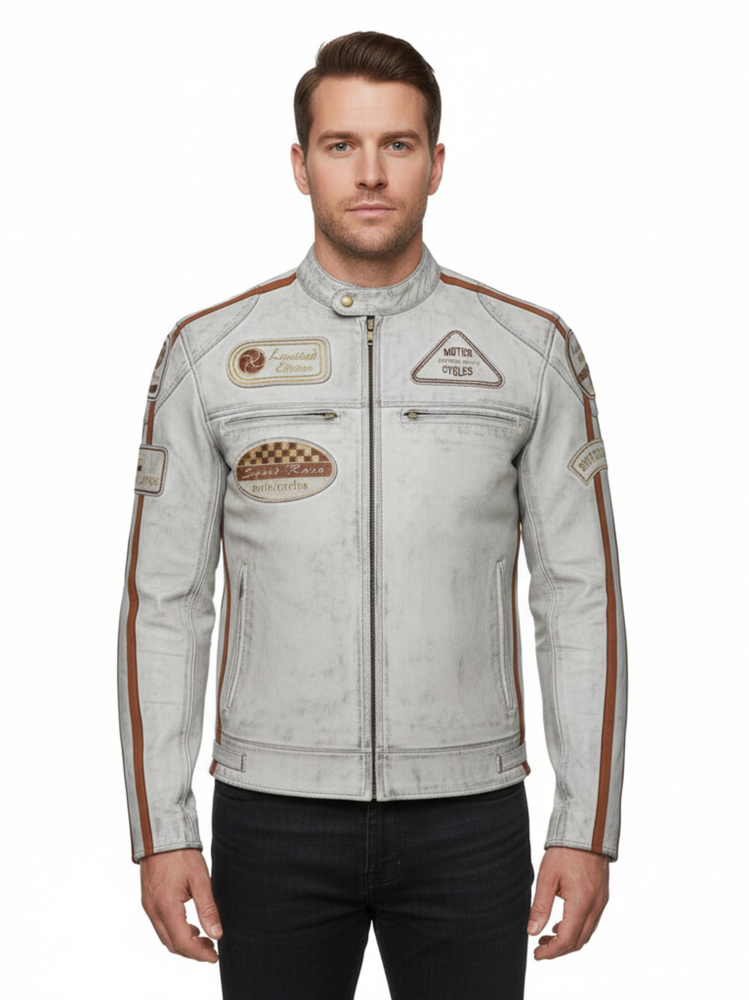 The London Rider Heritage British Biker Leather Jacket
