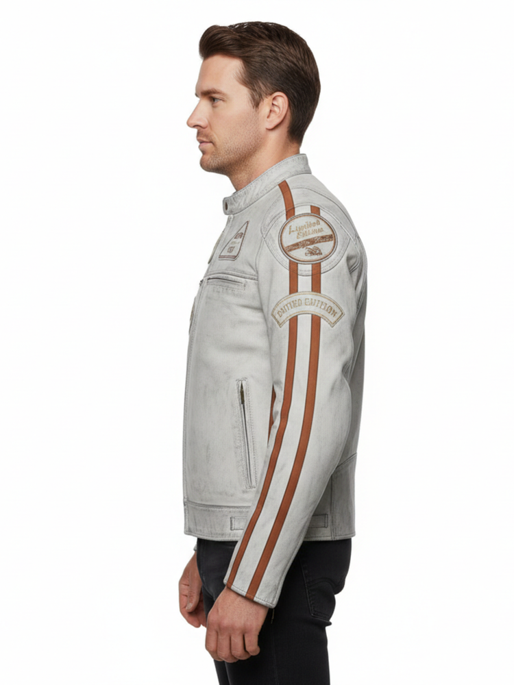 The London Rider Heritage British Biker Leather Jacket