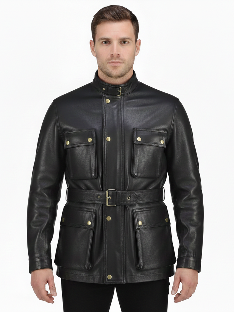 Men's Liverpool Premium Long Leather Jacket